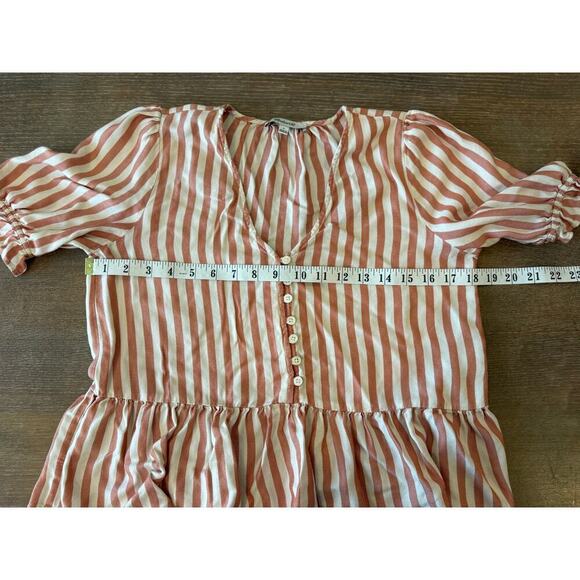 MADEWELL Striped Peplum Top Shirt Blouse Women size S - Picture 8 of 8